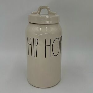 Rae Dunn Cream 'HIP HOP' Canister